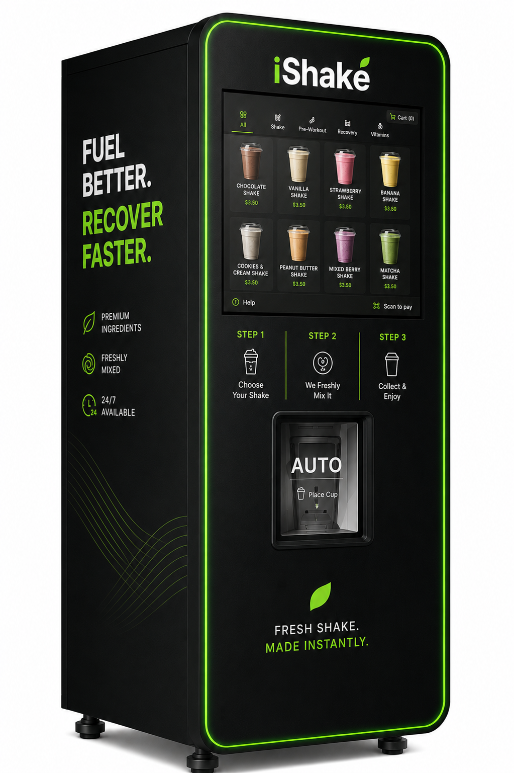 iShake self-service beverage vending machine